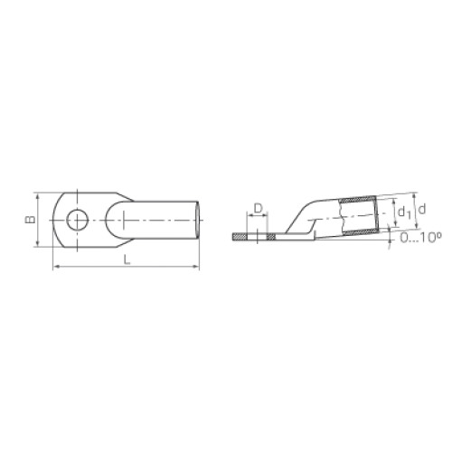 КВТ Наконечник кабельный медный луженый ТМЛ 4–5–3 (мин партия 100 шт.) 40826 KVT