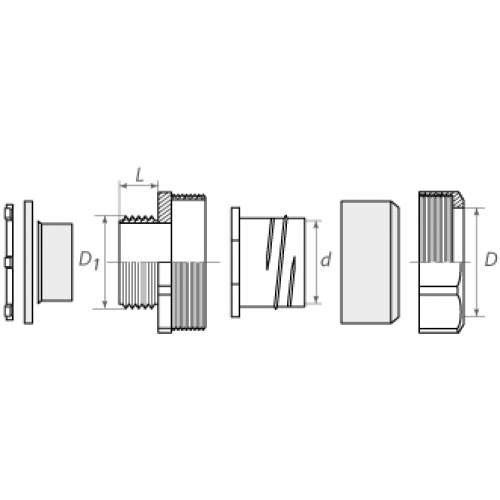 КВТ Муфта вводная ВМУ 50 для металлорукава усиленная 61396 KVT