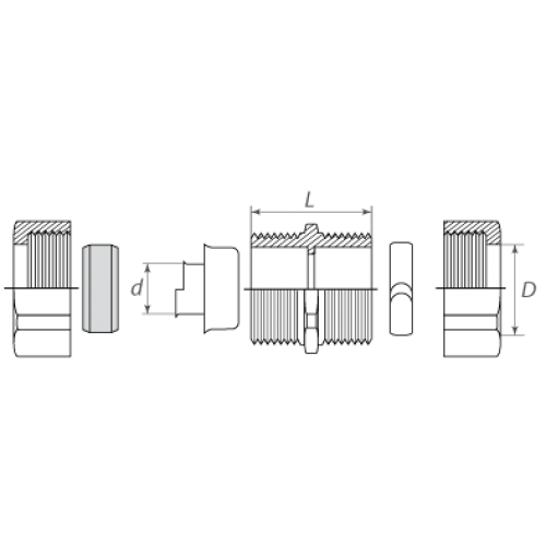 КВТ Муфта СТМ-50 для соединений труба-металлорукав 61408 KVT