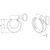 КВТ Хомут червячный PLB-9(40-60)/W2 (мин партия 20 шт.) 69006 KVT