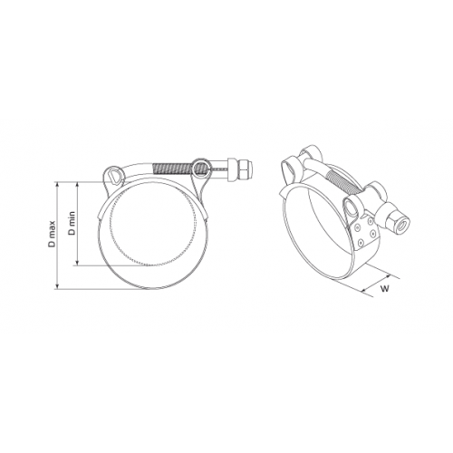 КВТ Хомут силовой T-bolt ST 88-94/W2 (мин партия 10 шт.) 69070 KVT