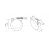 КВТ Хомут силовой T-bolt ST 114-122/W2 (мин партия 10 шт.) 77791 KVT