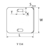 КВТ Бирка маркировочная маркировка квадратная У 134 66781 (цена за уп.) KVT