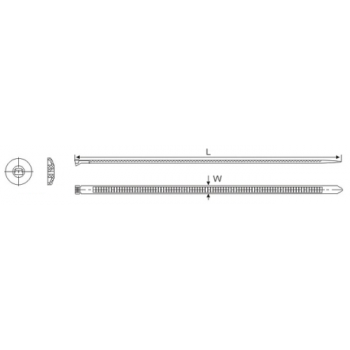 КВТ Стяжка нейлоновая КСК 7.5х250 68098 (цена за уп.) KVT