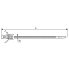 КВТ Стяжка крепежная КСДп 2.5x100 64772 (цена за уп.) KVT