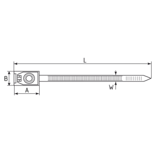КВТ Стяжка крепежная КСП 7.5х165 59180 (цена за уп.) KVT