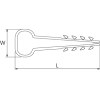 КВТ Дюбель-хомут ДХП 8–5 59234 (цена за уп.) KVT