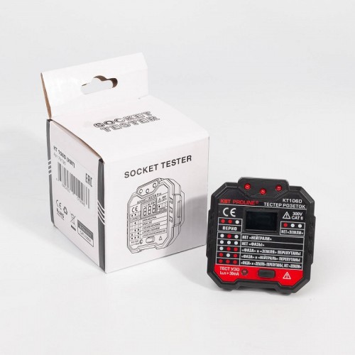 КВТ Тестер розеток и УЗО KT 106D 