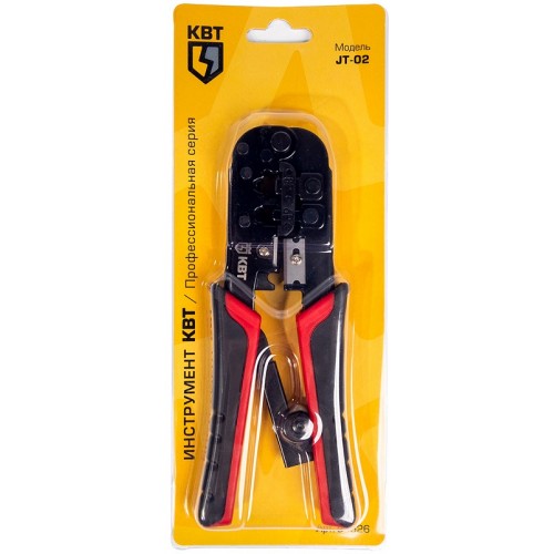 КВТ Кримпер с 2 встроенными модулями RJ-45, RJ-12, RJ-11 84626 KVT