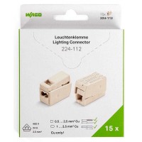 КВТ Клеммы WAGO 224-112/996-015 (2,5мм2 белый) (блистер 15шт.) 86575 KVT