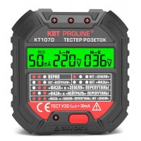 КВТ Тестер розеток и УЗО КТ 107D "PROLINE" 86321 KVT